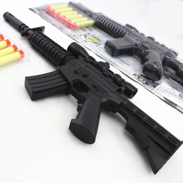 2015 New M4A1 assault rifle plastic nerf guns toy + 6 EVA Foam bullets