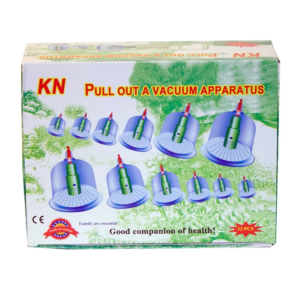 

12 pcs/ Set Body Cupping Set Chinese Health Care Medical Vacuum Cupping Set Massage Therapy Kit Relaxation Healthy Massage Set