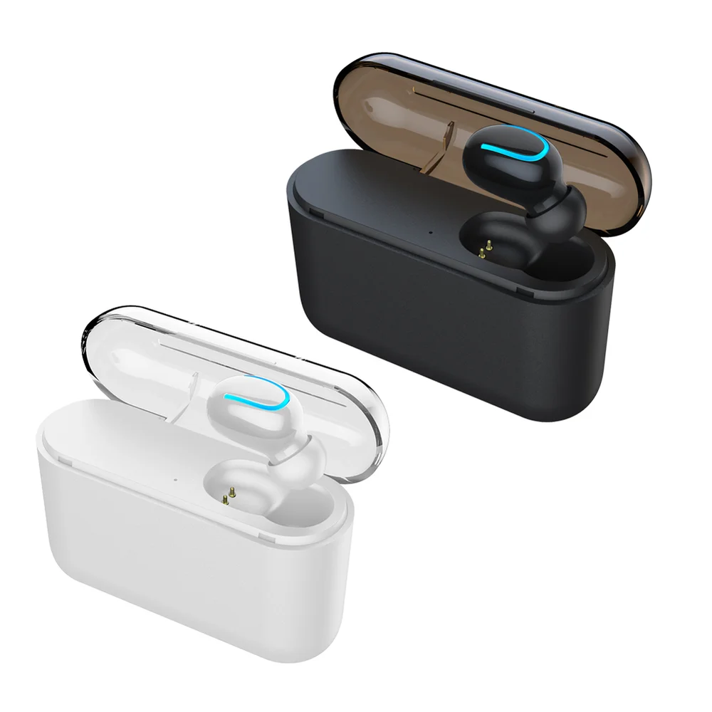 

Okwish Invisible Bluetooth Earphones 5.0 TWS Mini Wireless Earbuds Stereo Deep Bass Headset with Charging Box Portable