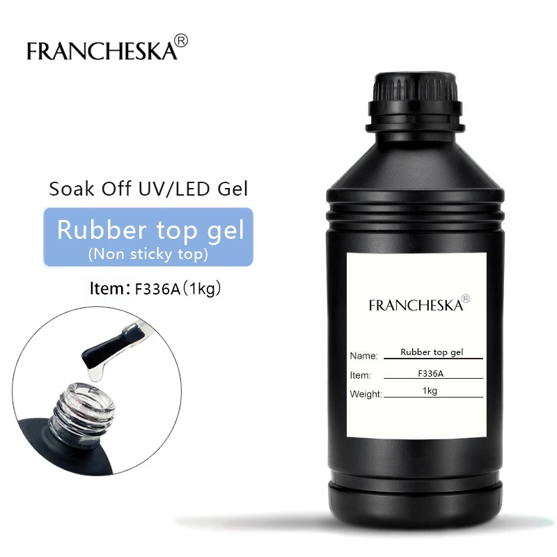 Francheska 1kg base coat top coat rubber top base gel nail polish oje nagels spulletjesnail gel polish soak off gel lak - Цвет: Rubber top coat