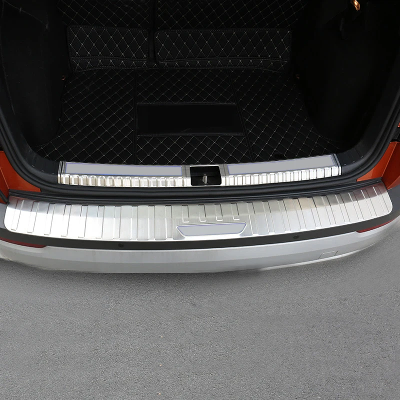 Rear Trunk Boot Bumper Guard Sill Plate Protector Molding Steel For