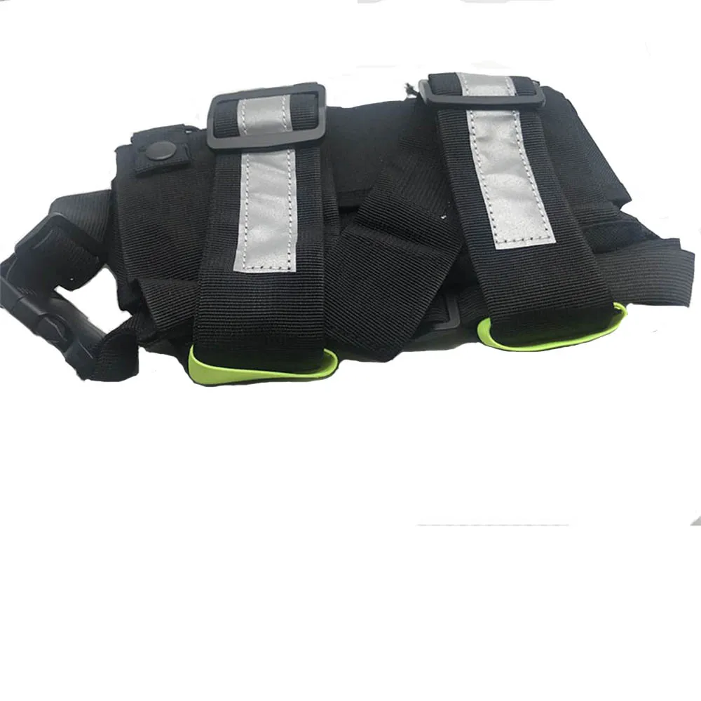 Яркий зеленый радио нагрудный ремень грудь Передняя сумка мешок разгрузочный жилет Rig чехол для приемопередающей радиостанции рация