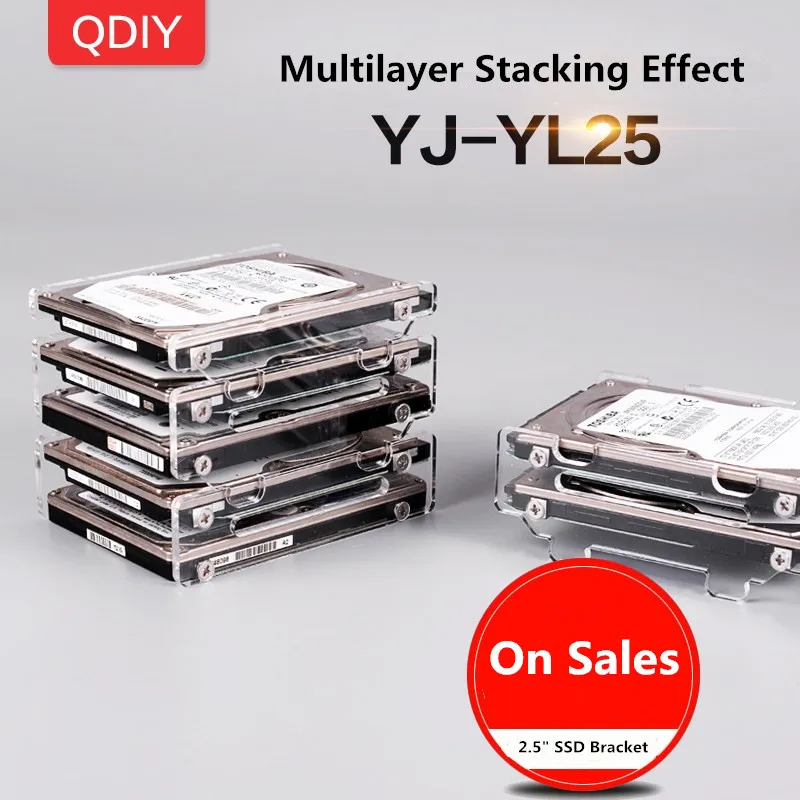 QDIY 2 5 Дюймовый твердотельный накопитель кронштейн SSD бокса многослойный