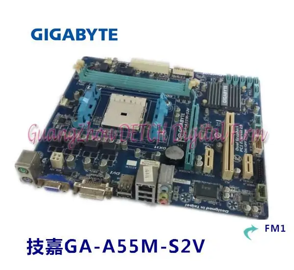 GA-A55M-S2V support DDR3 FM1 integrated small solid-state plate A55 motherboard asus broken sword c g31h 775 ddr2 support integrated small plate g31 motherboard