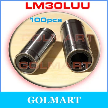 

100pcs 30mm LM30LUU 30X45X123mm Long Type Linear Motion Bearing slide Bushing for 30mm rail shaft