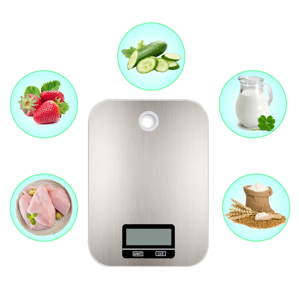 ЖК-дисплей цифровой многофункциональный пищевой кухни 5 кг/1 г весы температуры электронные Многофункциональные весы выпечка
