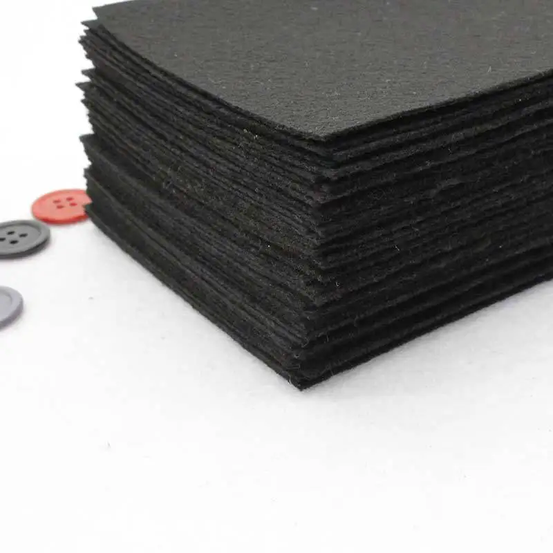 40 штук черного цвета 1 мм Жесткая фетровая ткань для вышивки Diy шитья ручной работы фетровая ткань Fieltro feltro Nonwoven Colth