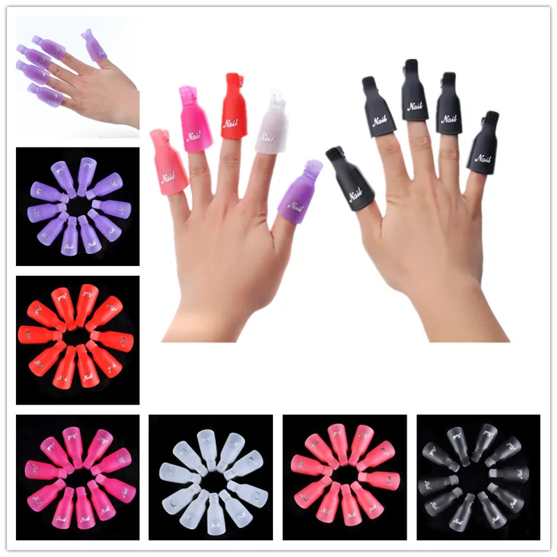 Professional Nail Art Gel Polish Remover Soak Off Cap Clip 10 Pcs/Set Degreaser Wrap Manicure Tools Kit | Красота и здоровье