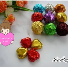 1000 шт 8*8 см шоколадный чай конфеты упаковка еды алюминиевая фольга 9 цветов на выбор(золото/красный/фиолетовый/зеленый/серебро/кофе/синий