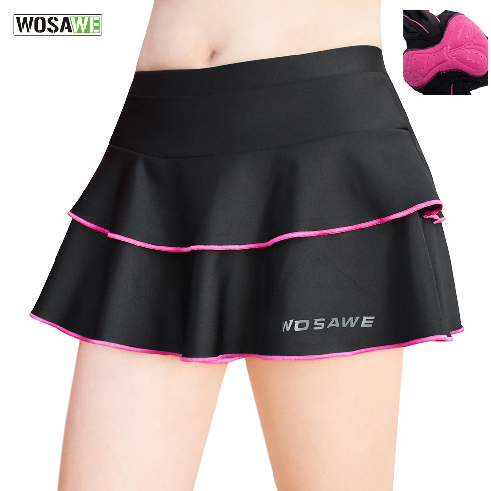 WOSAWE, гелевые мягкие женские велосипедные шорты, нижнее белье, юбка для спорта на открытом воздухе, юбка для горного велосипеда, велосипедная юбка, шорты для спуска