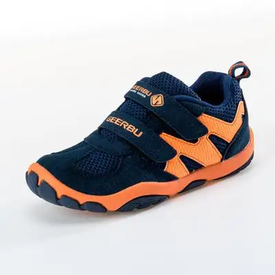 Кроссовки для девочек, повседневная детская обувь для бега, Черная Спортивная обувь на плоской подошве, модная школьная мягкая дышащая сетчатая обувь для мальчиков - Цвет: Orange
