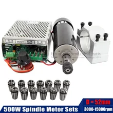 Spindle-Motor Power-Supply Er11-Chuck Cooled 52mm 500w Clamps Air Speed-Governo 13pcs
