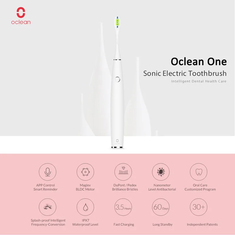 11 Mi Home Oclean одна звуковая электрическая зубная щетка USB перезаряжаемая Водонепроницаемая IPX7 с управлением через приложение электрическая ультра звуковая зубная щетка