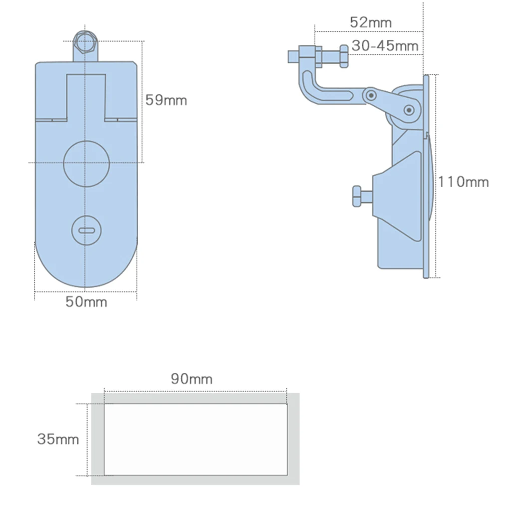 Flush Lever Compression Latch Key Lock For RV / Camper / Trailer / Motorhome