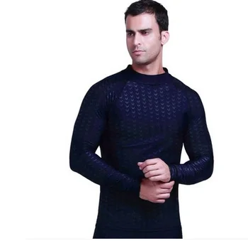 

Men Compression Fitness Long Sleeves Shirts Base Layer Skin Tight Running Training RashGuard Spandex Surfing Beach SportWear