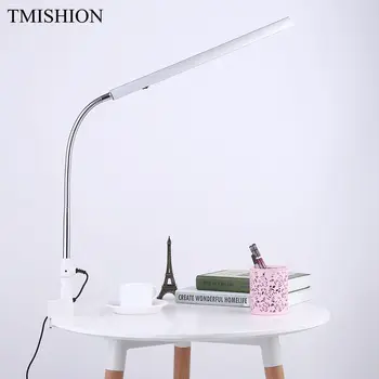 

Adjustable LED Nail Art Desk Lamp 360 Degree Rotation Ultra-Slim Metal Arm Eye Care Cold Light Tattoo Salon Manicure Table Lamps
