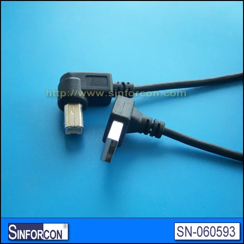 Usb a папа к usb b Угловой l форма USB принтер сканер кабель|usb male|angle usbusb |
