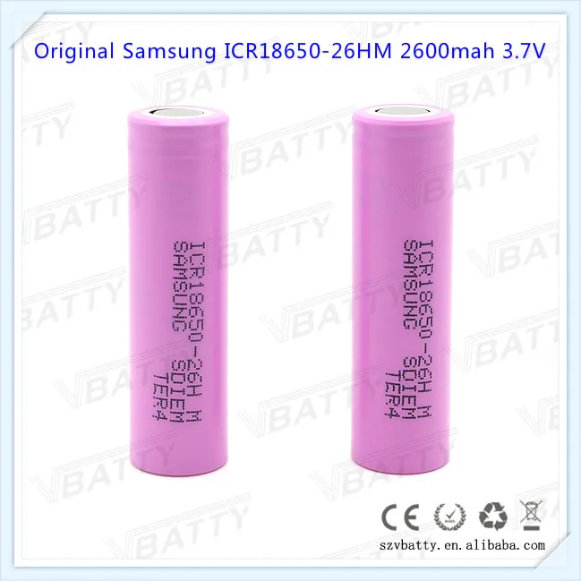 Для Samsung ICR18650-26HM 26HM 18650 2600mah 3,7 V литий-ионная аккумуляторная батарея с плоским верхом(1 шт