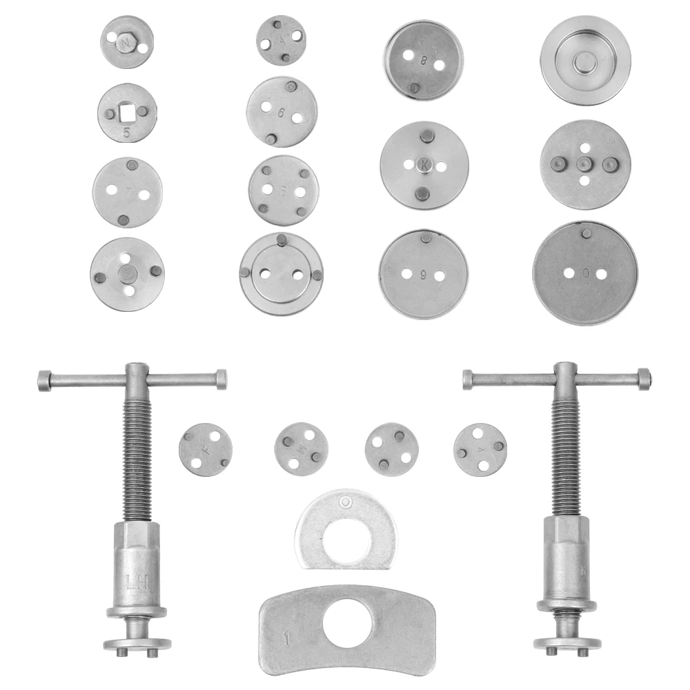 22 шт. авто Универсальный дисковый тормозной суппорт автомобильный ветрозащитная накладка поршень компресс набор инструментов для ремонта с чехлом