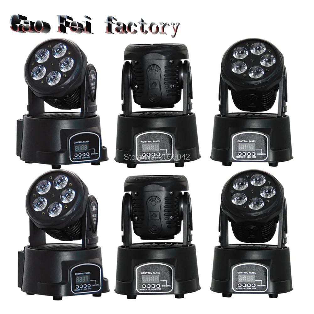 

6pcs/lot RGBWA+UV 6in1 moving head stage light 5x15W led DMX Wash dj stage light disco party light moving heads