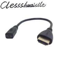Online (100pcs/lot) 20cm Micro HDMI Socket Female To HDMI Male Adapter Cable For Tablet