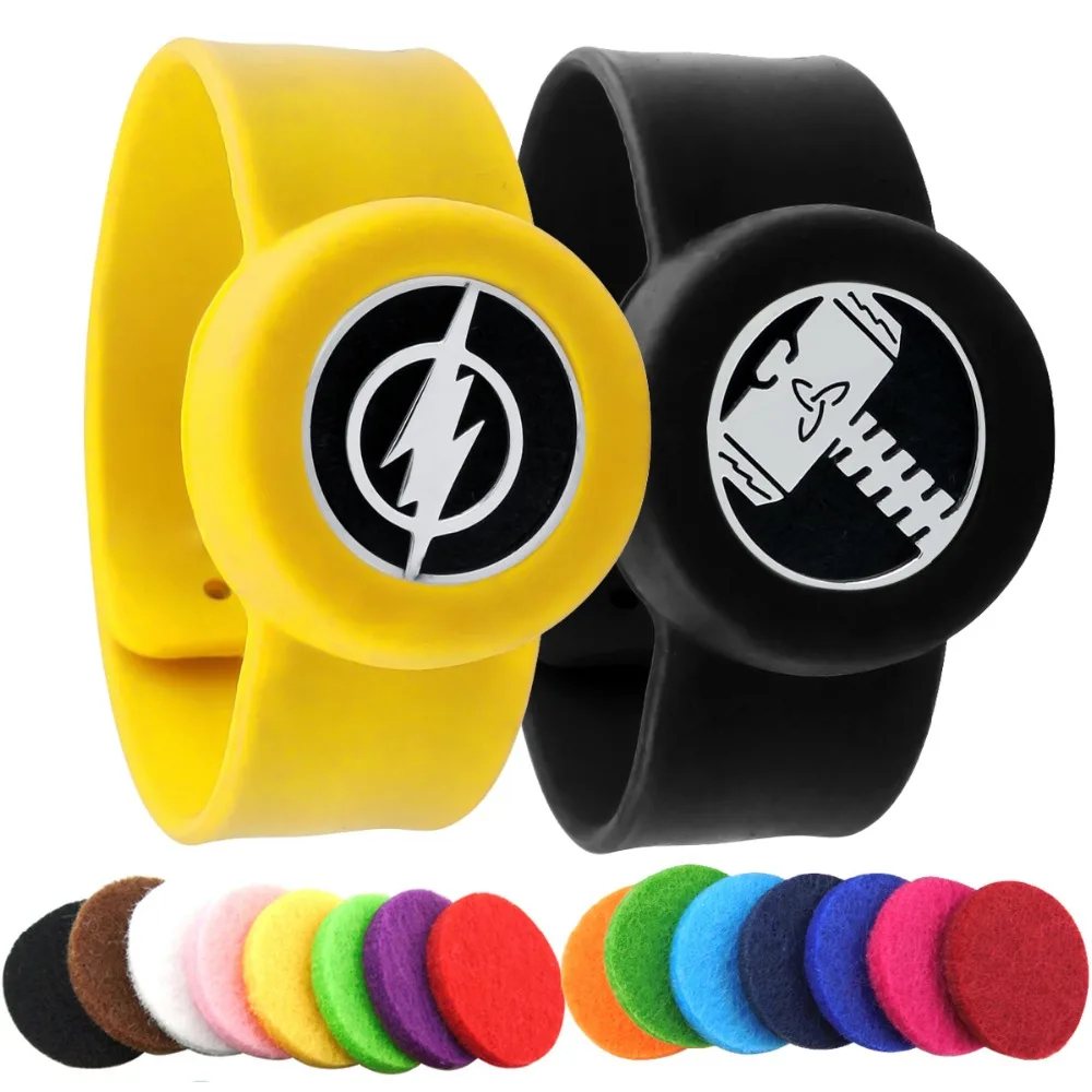 

Stainless Steel Flash Kids Adjustable Essential Oil Bangle Children Men Women Silicone Diffuser Locket Silicone Bracelets