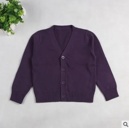 Хлопковый Детский кардиган, вязаные свитера для мальчиков, куртка, весенне-осенняя верхняя одежда для мальчиков, одежда для маленьких девочек, От 1 до 7 лет, BC371 - Цвет: purple