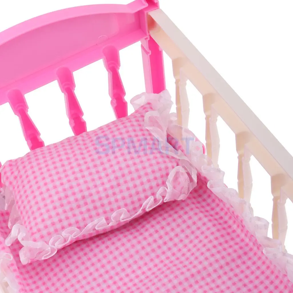 Foldable Doll Baby Toddler High Chair Doll Carrier Cradle Crib Playset for Reborn Doll for Mellchan Baby Dolls Accessories