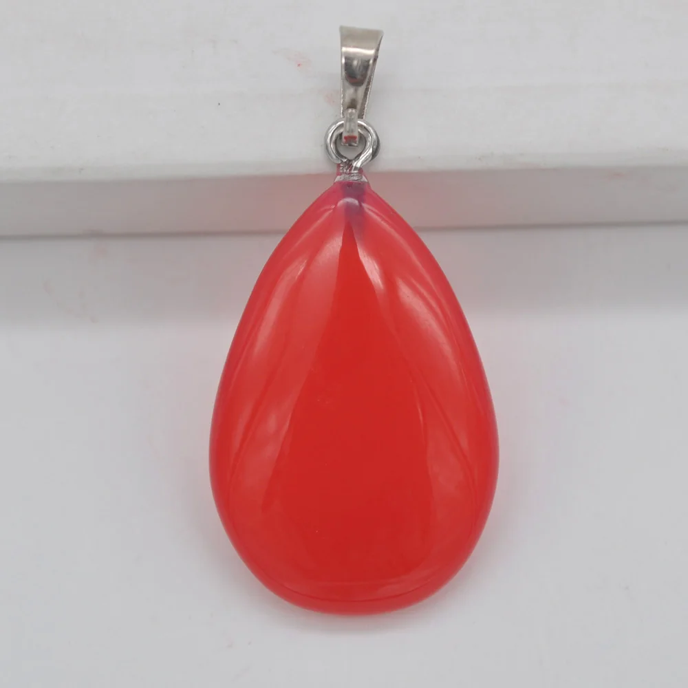 

Natural Red Carnelian Stone Bead GEM Pendant Water-drop Fashion Jewelry S3142