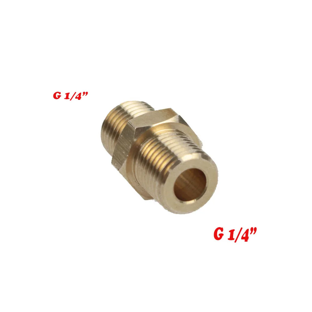 2 шт. латунный соединитель Адаптер автомобильный соединитель Адаптер G1/4 Мужской+ G1/4 Мужской фитинг подходящий пенопластовый адаптер(CW133-2P