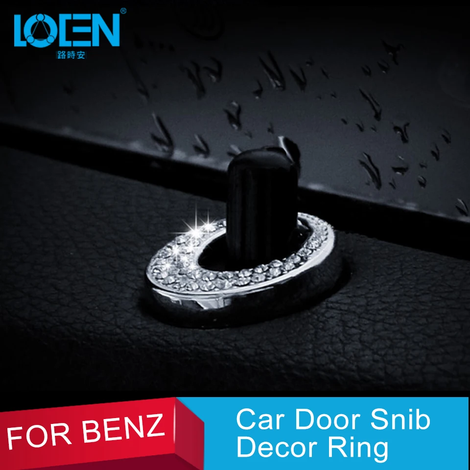 LOEN 4 шт./компл. серебряная Роскошная декорация наклейка для Mercedes Benz новинка C/New E/GLC