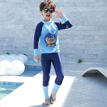 Детский купальный костюм для маленького мальчика, купальник, бикини, Детские купальники для плавания для мальчиков, пляжный раздельный купальник с принтом кошки