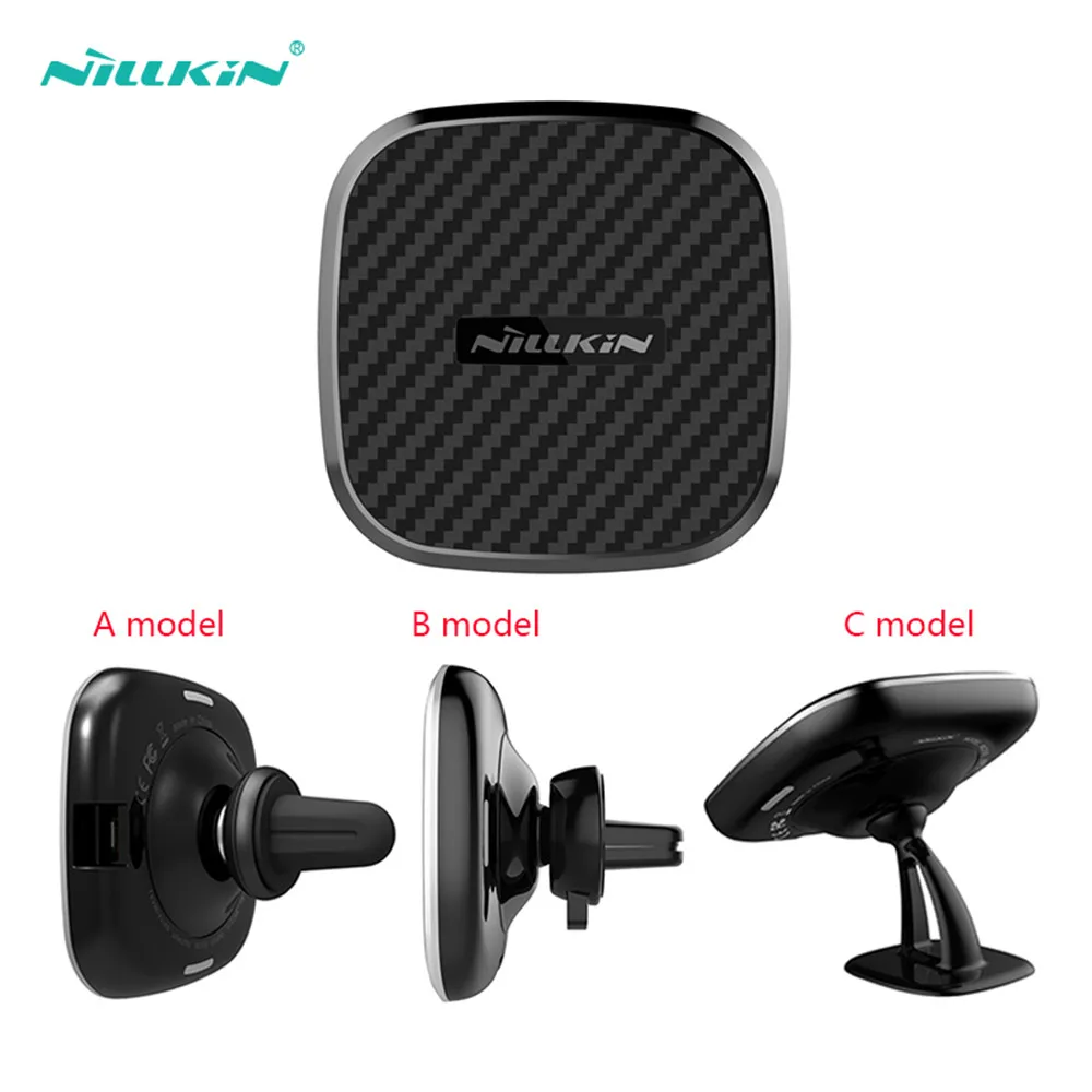 Nillkin 10W Fast Wireless Car Charger With Magnetic Mount Holder Case for iPhone 11 Xs Max Xr X 8 for Samsung S10 S10+ Note 20 dual usb car charger