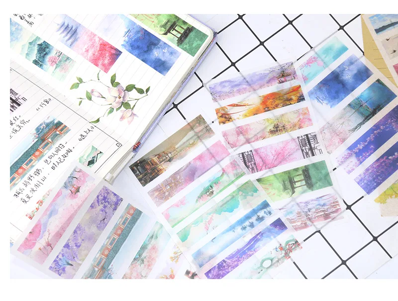 6 листов/упаковка милые бумажные наклейки милые ретро-наклейки Kawaii Канцелярские Стикеры для детей DIY дневник в стиле Скрапбукинг фото
