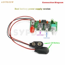 JRC4556 версия батареи RA1 двухканальный мини-усилитель мощности для наушников готовая плата