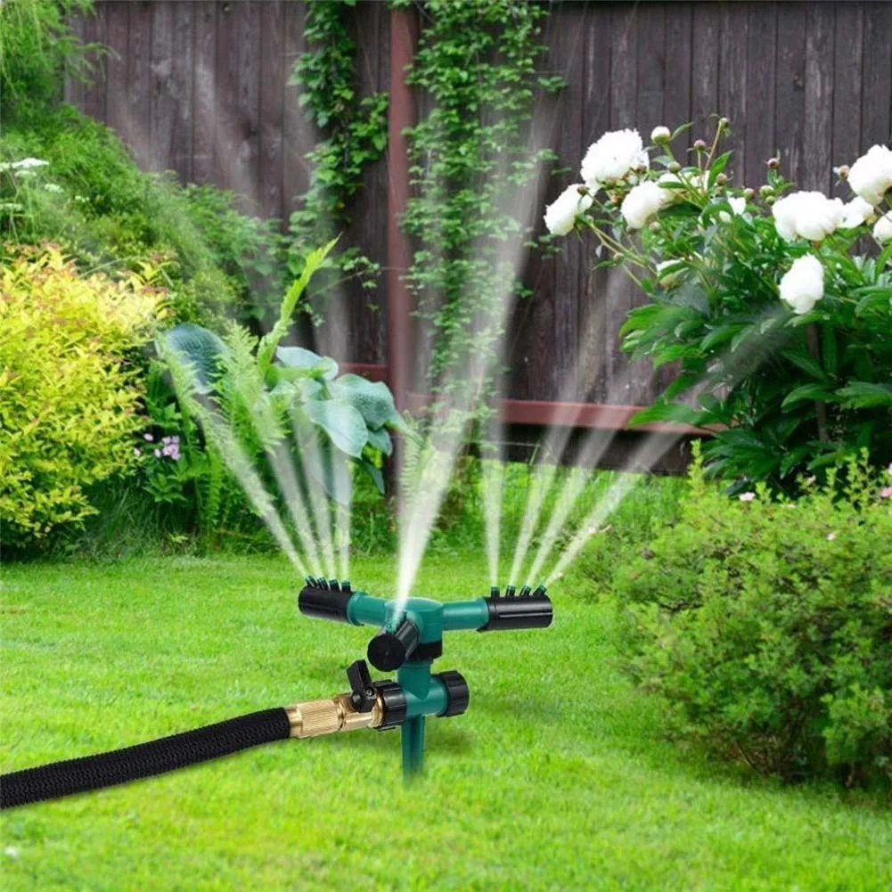Lawn Sprinkler Automatic 360 Rotate Adjustable Garden Water Sprinklers
