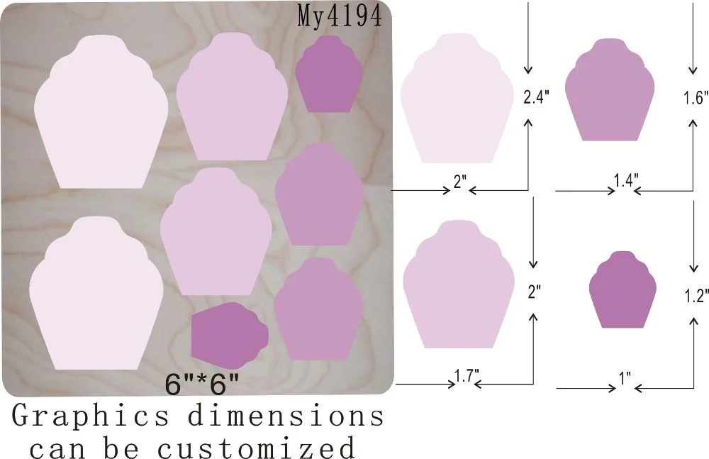 

Purple petals 2 - die cut accessories wooden die Regola Acciaio Die Misura , MY