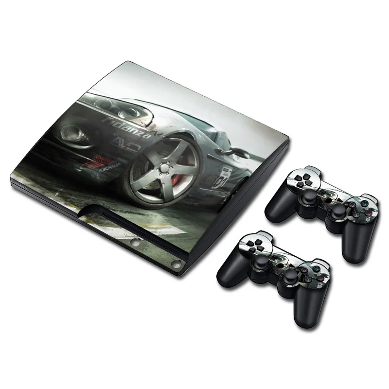 Прямая легко наклеить виниловую пленку кожи стикер для PS3 Slim-cool car style# TN-P3Slim-0043