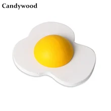 Candywood Мать Сад Деревянное яйцо кухонные игрушки Забавный Милый магнитный для яиц для омлета желток для девочек детей мальчиков ролевые игры игрушки