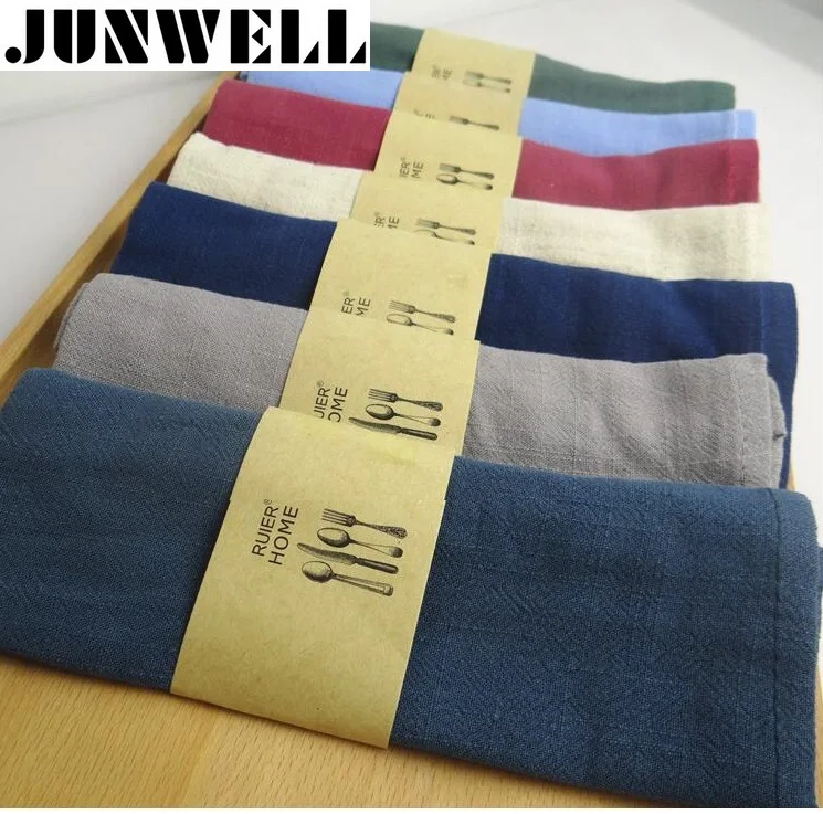 

6pcs/lot 30X42cm heavy Linen/ Cotton Napkin Kitchen Towel Dish Towel Cleaning Cloth Tea Towel Ultra durable pano de prato