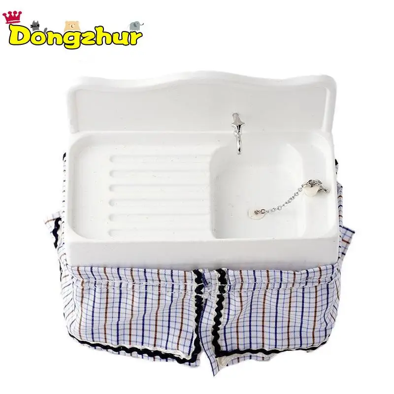 

93*54*93mm Miniature Accessories Mini Resin Wash Basin Simulation Bathroom Lavabo Sink Model Toys for 1/12 Dollhouse Decoration