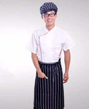 

short sleeve chef uniforms chef work clothes summer restaurant waiter uniforms white chef clothing