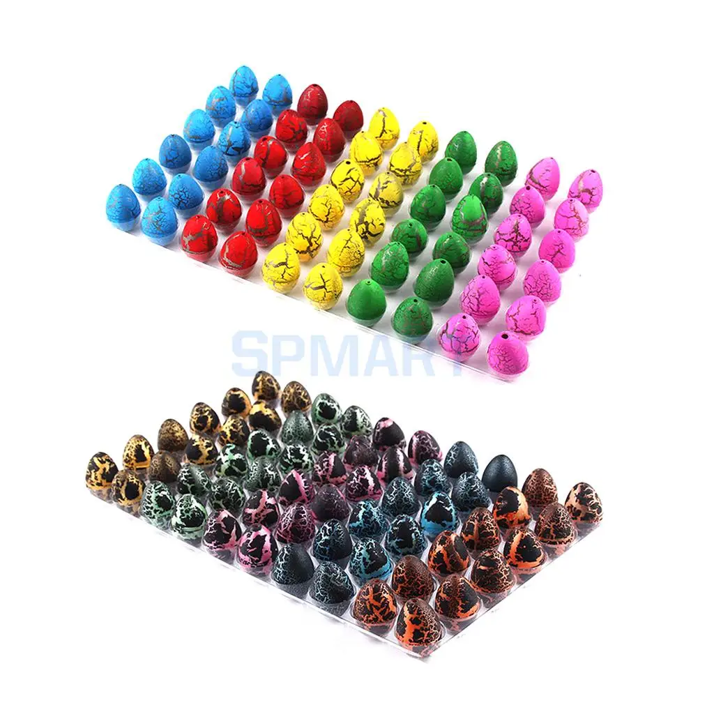 120Pcs Colorful Magic Add Water Dinosaur Hatching Dino Growing Eggs Kids Toy