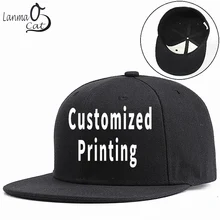 Lanmaocat, надпись, логотип, принт с именем, облегающая Кепка, шапка с индивидуальным принтом в стиле хип-хоп, облегающая Кепка для мужчин и женщин, индивидуальная облегающая Кепка s