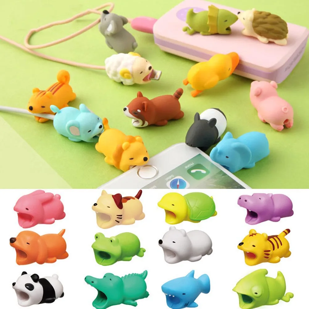 

Cable Protector Cute Animal Shape Protect Prevents Breakage For iPhone Smartphone Cord @JH