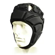 Men’s Sport Goalkeeper Football Soccer Goalie Helmet Head Support Black
