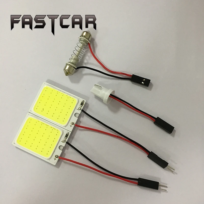 10pcs T10 W5W Led BA9S C5W C10W Festoon 31mm 36mm 39mm 42mm 3 Adapters COB LED Reading Panel Lights Car Interior Dome Light Lamp (2)