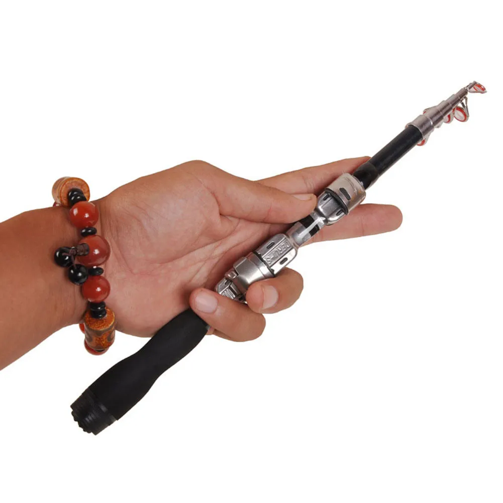 Equipamento de Pesca do Mar Vara de Pesca Mão de Carbono Mini 1.0 M 2.3 m Telescópica Portátil Pesca Rod Spinning Peixe Pólo 6 Mini 1.0 m-2.3 m Telescópica Portátil Pesca
