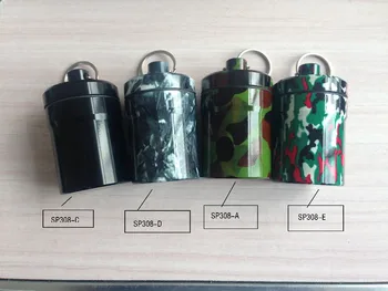 

Aluminum pill holder keychain,pill box with 3.0cm ring
