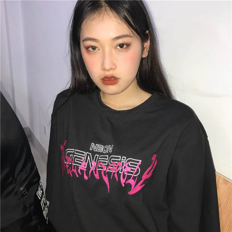 

Women's T-Shirt Summer O-Neck Harajuku Punk Tee Female Printed Letter Short-sleeve Top Ladies Bottoming Fashion Tumblr Tee Shirt